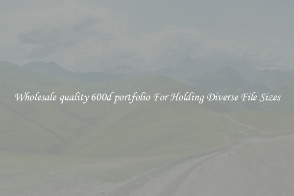 Wholesale quality 600d portfolio For Holding Diverse File Sizes