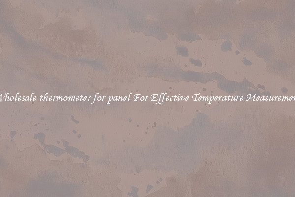 Wholesale thermometer for panel For Effective Temperature Measurement