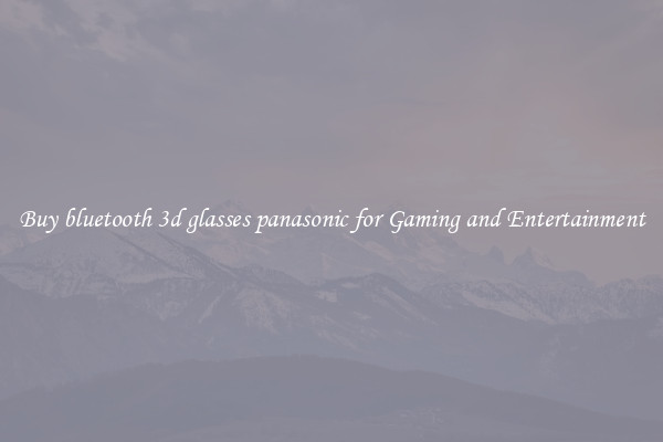 Buy bluetooth 3d glasses panasonic for Gaming and Entertainment