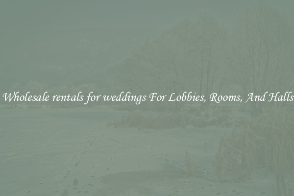 Wholesale rentals for weddings For Lobbies, Rooms, And Halls