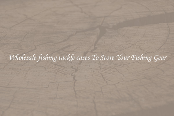 Wholesale fishing tackle cases To Store Your Fishing Gear