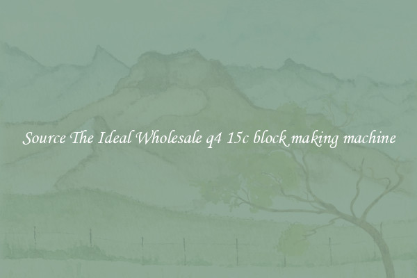 Source The Ideal Wholesale q4 15c block making machine