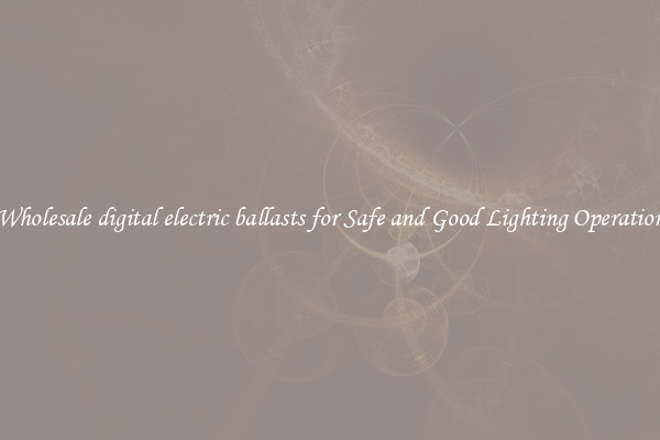 Wholesale digital electric ballasts for Safe and Good Lighting Operation