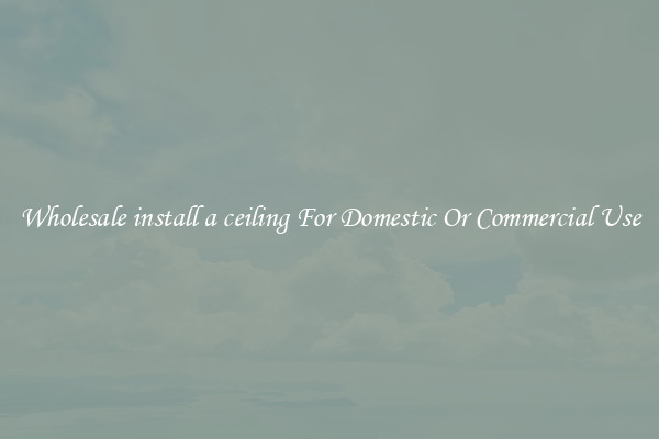 Wholesale install a ceiling For Domestic Or Commercial Use