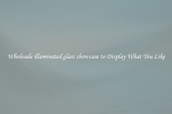 Wholesale illuminated glass showcase to Display What You Like