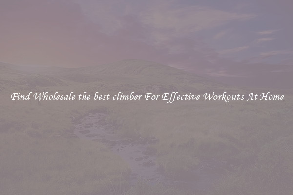 Find Wholesale the best climber For Effective Workouts At Home